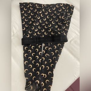 Marine Serre black & beige leggings